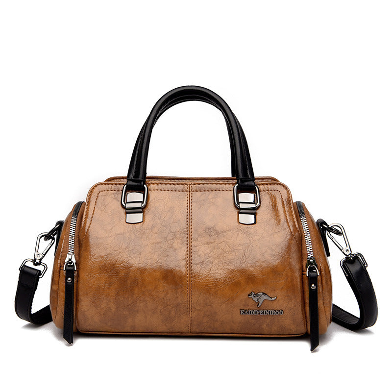 Women's Leather Trendy Soft Pillow Large Capacity Handbags