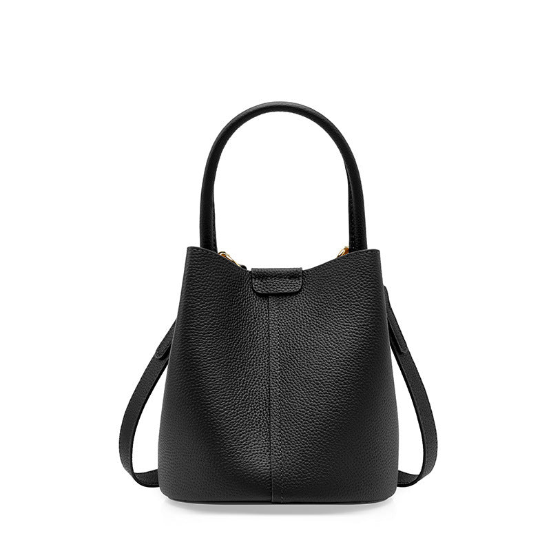 Women's Leather Vegetable Basket Top Layer Commuter High-grade Crossbody Bags