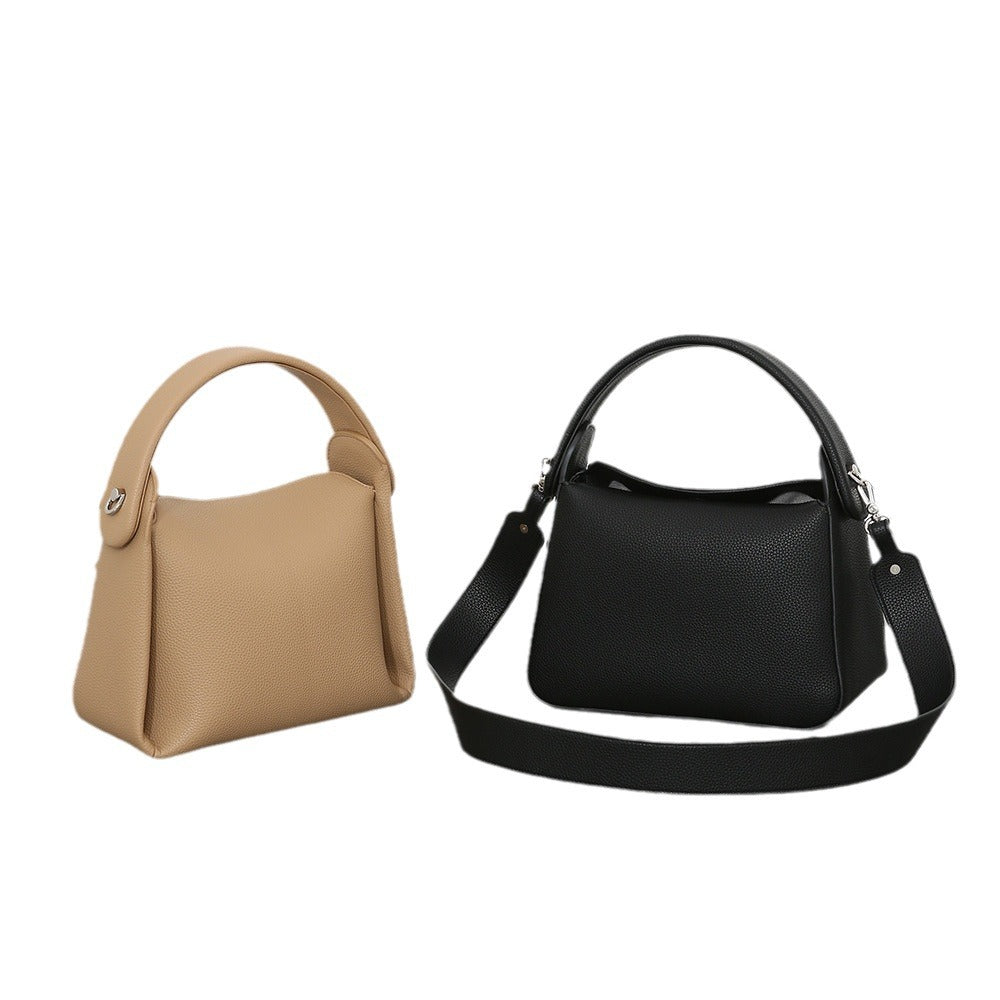 Portable Large Capacity Solid Color Pillow Khaki Handbags