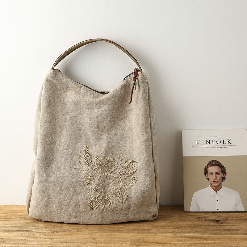 Women's Cloth Canvas Retro Cotton Linen Simple Shoulder Bags