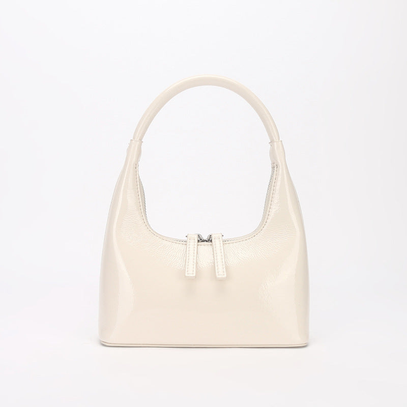 Niche Genuine Leather French Vintage Patent Bags