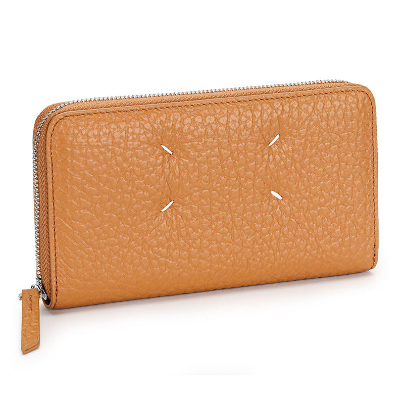 Women's Cowhide Fashion Elephant Pattern Hand Holding Ladies Wallets