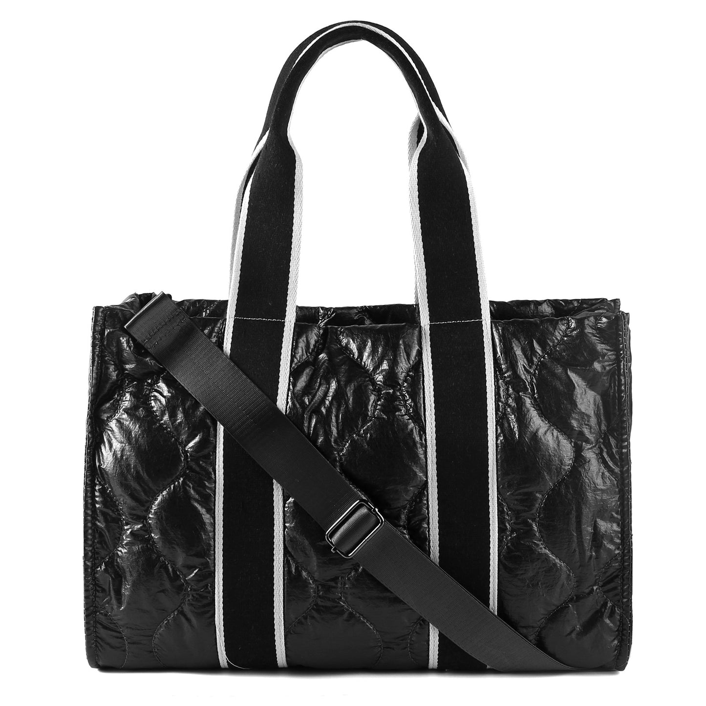 Women's Shiny Down Large Capacity Stitching Texture Shoulder Bags