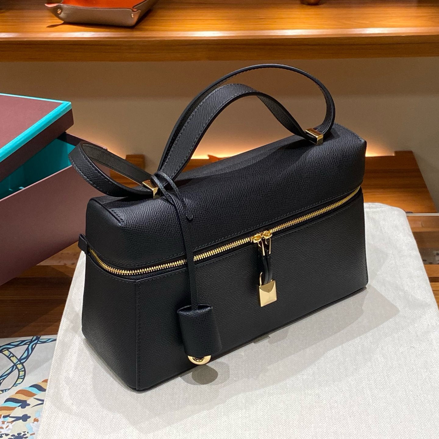 Women's Genuine Leather Lunch Box Large Clutch Armpit Bags