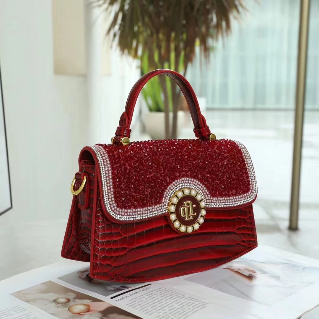 Snake Pattern Elegant Lady Mom Light Luxury Handbags
