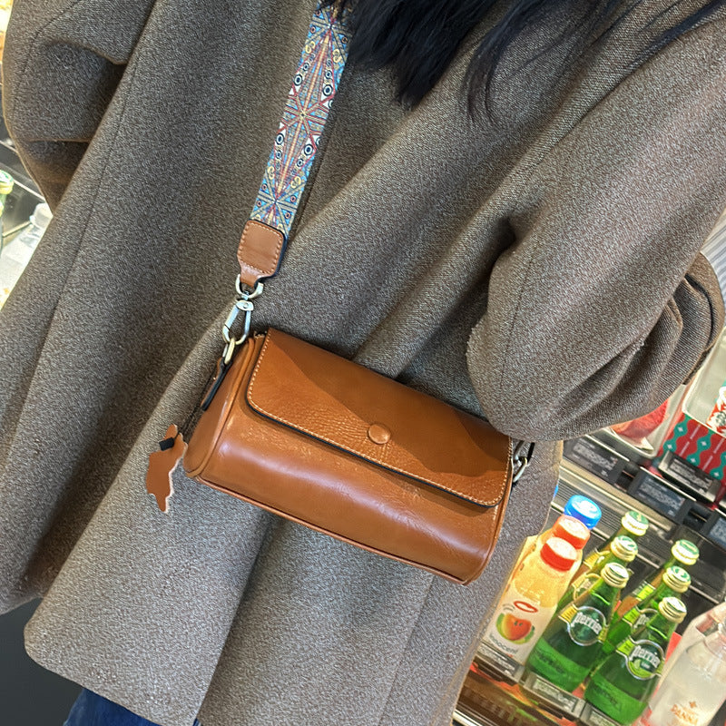 Women's Fashion Genuine Leather Niche High-grade Feeling Crossbody Bags