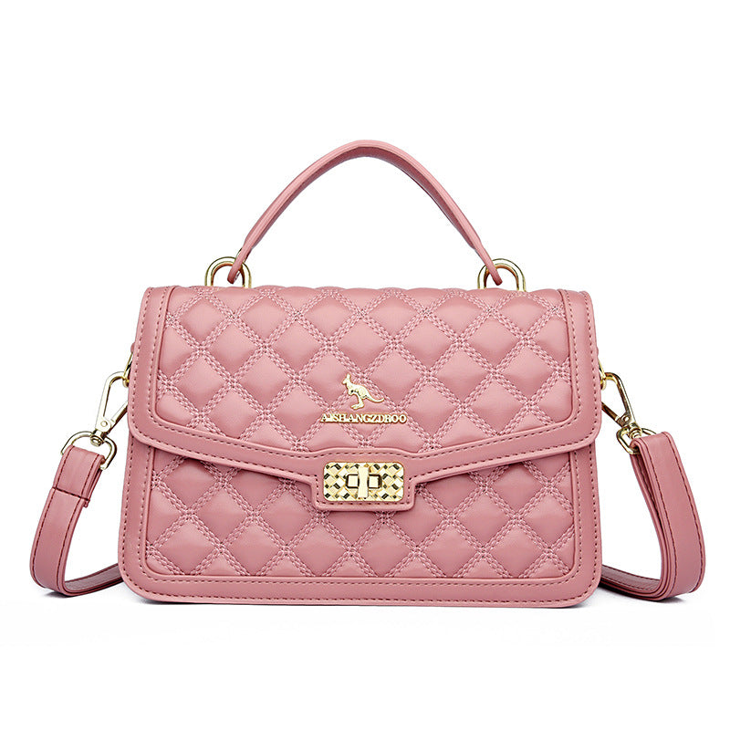 Women's Creative Rhombic Fashion Design Pin Shoulder Bags