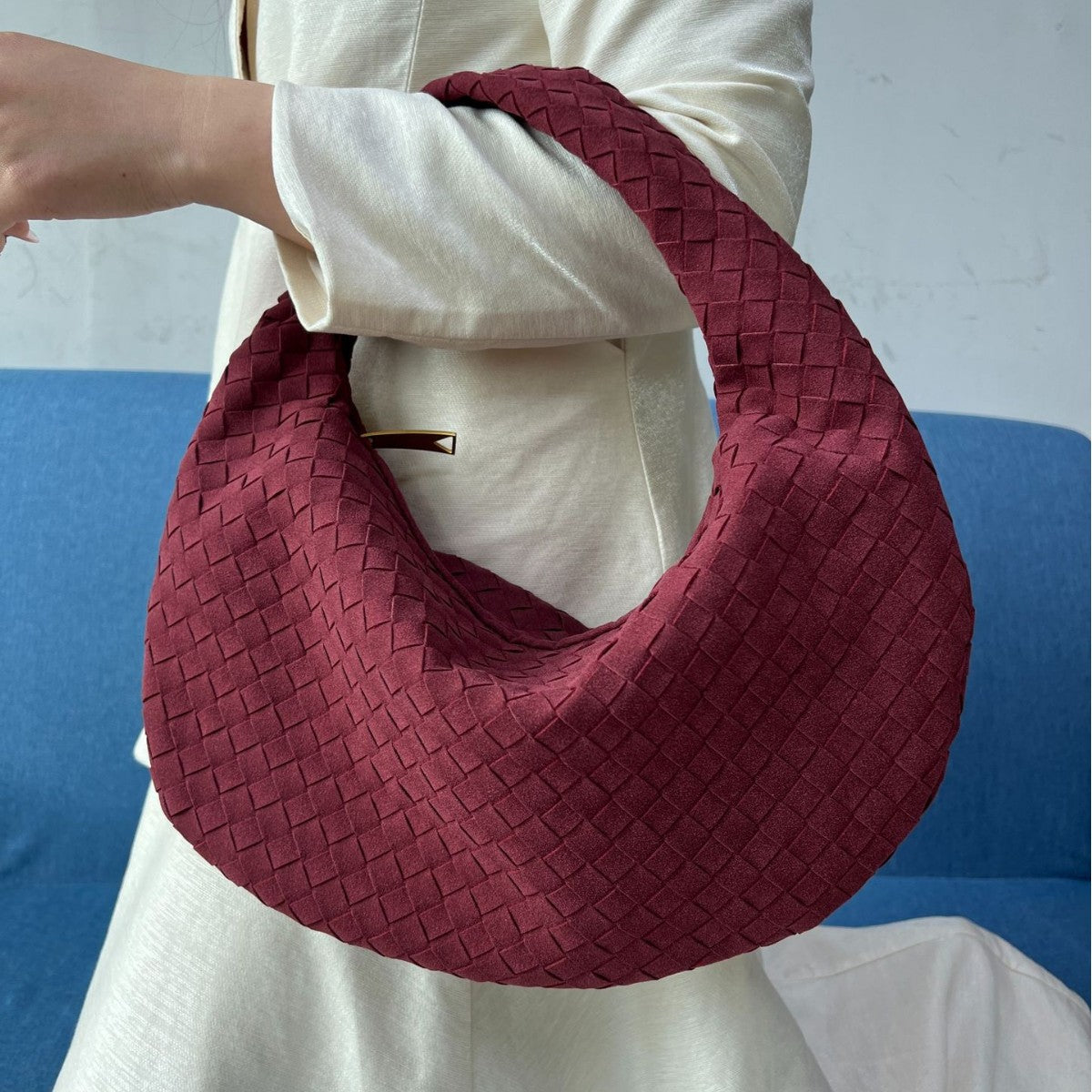 Women's Woven High-grade Western Style Underarm Large Bags