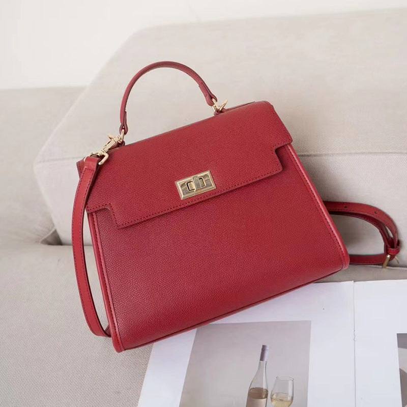 Women's Genuine Leather High-grade Portable Kelly Niche Bags