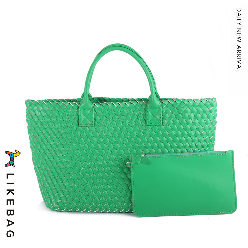 Women's Handmade Woven Simple Large Capacity Combination Shoulder Bags
