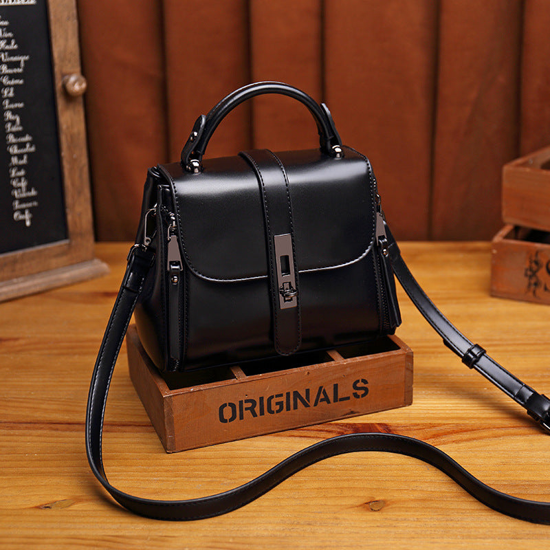 High Retro Textured Oil Wax Leather Bags
