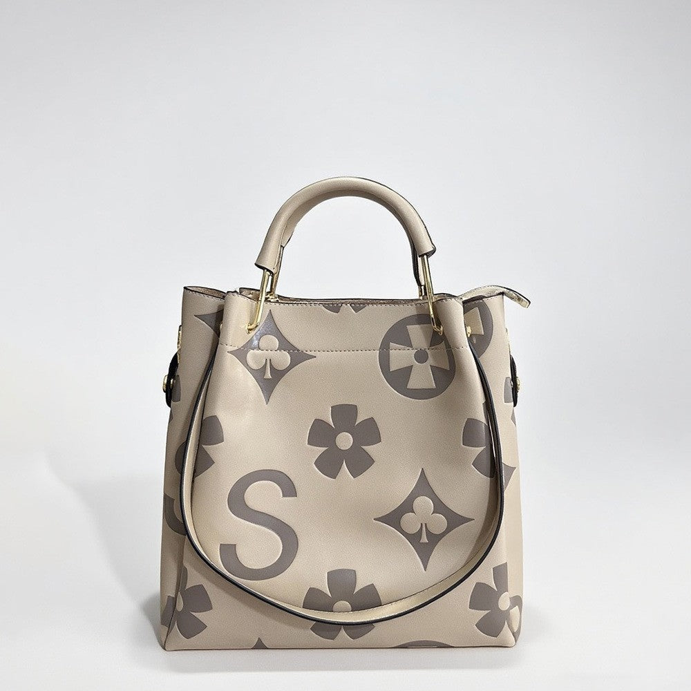 Women's High-grade Fashion Embossing Large Capacity Handbags