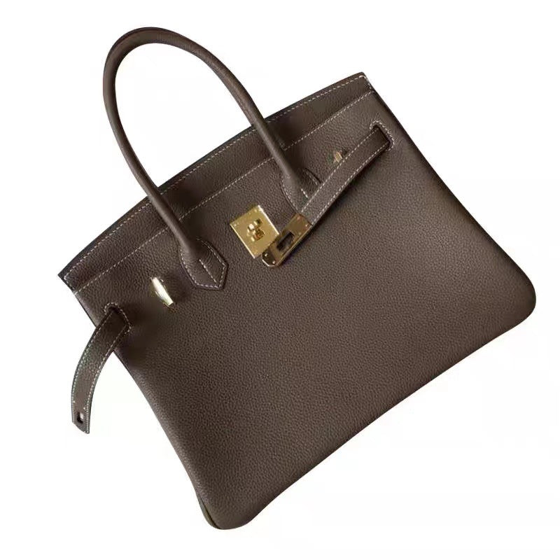 Women's Leather Line Imported Calfskin Lychee Pattern Bags