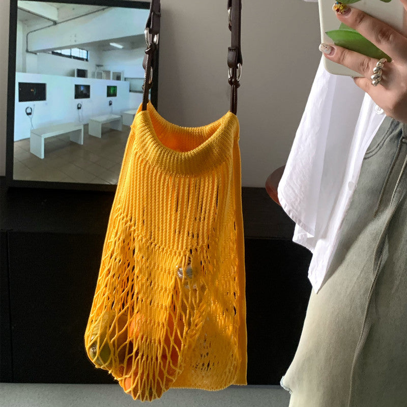 Women's Design Simple Fabric Mesh Shopping Fashion Crossbody Bags
