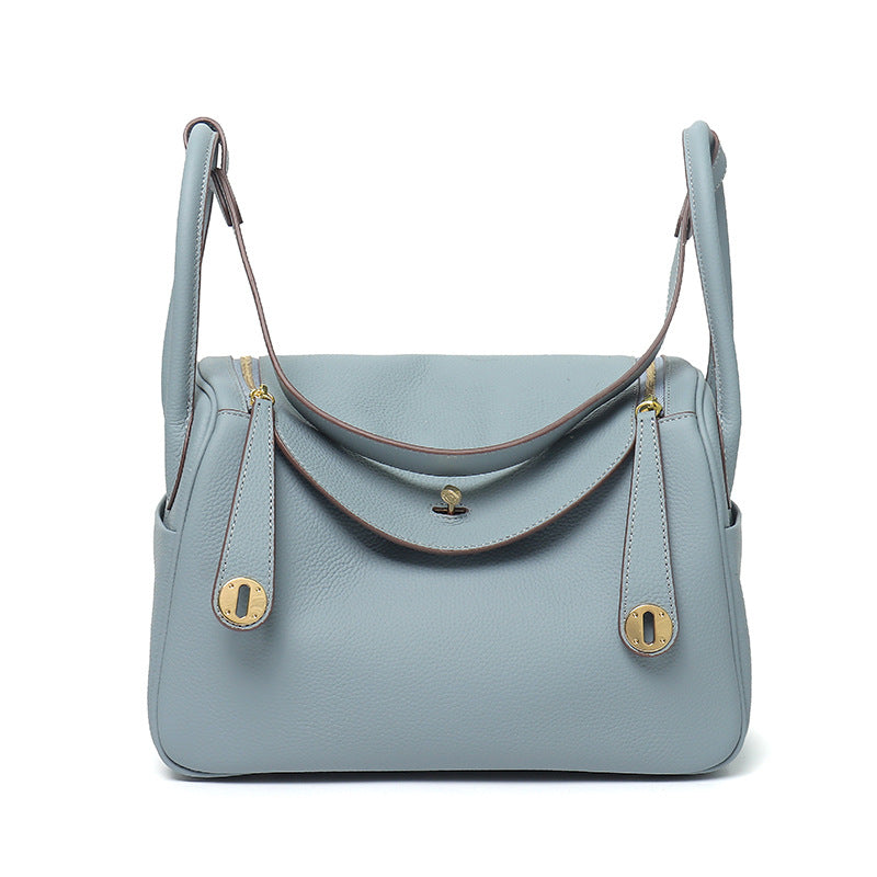 Layer Cowhide Lychee Pattern Lindy Doctor Genuine Leather Crossbody Bags