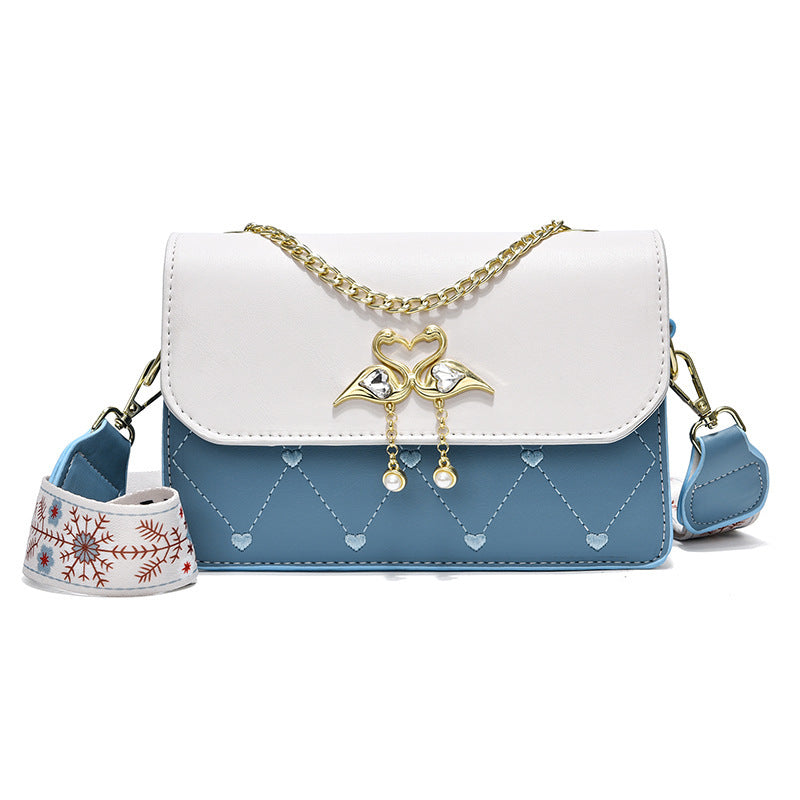 Women's Western Style Texture Embroidered Simple Chain Shoulder Bags
