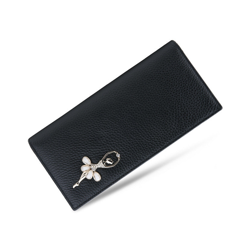 Women's Long Genuine Leather Fashion Korean Style Ladies Wallets