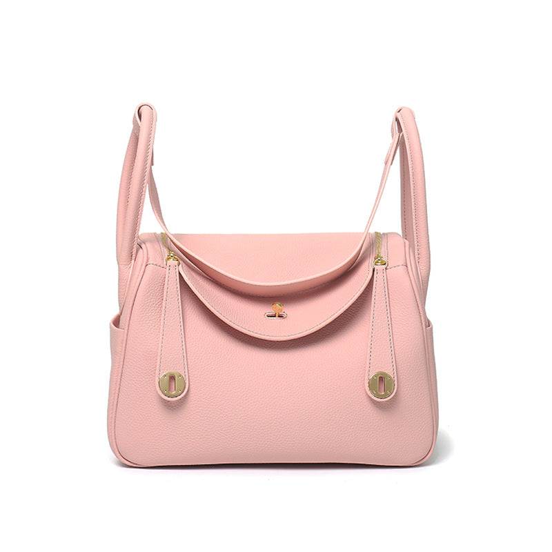 Layer Cowhide Lychee Pattern Lindy Doctor Genuine Leather Crossbody Bags