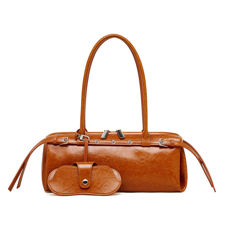 Women's Leather Niche Retro Trendy Cool Decorative Underarm Bags