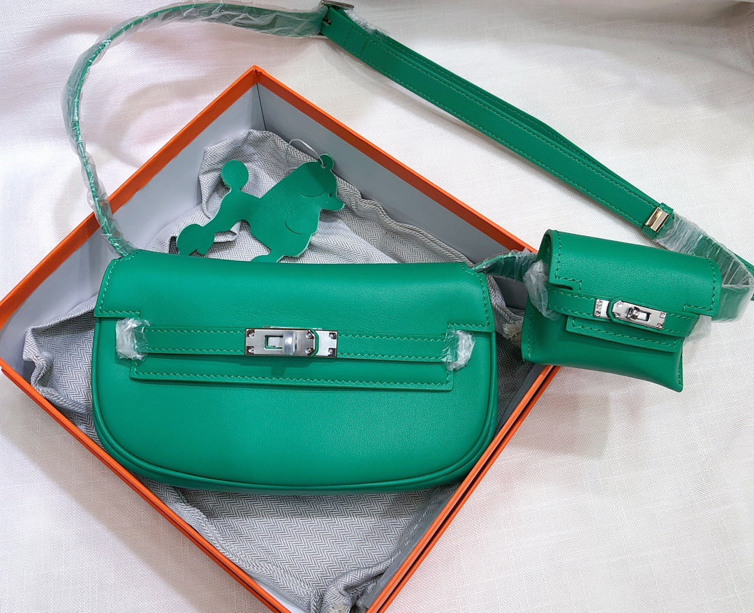 Women's First Layer Cowhide Kelly Leather Mini Bags