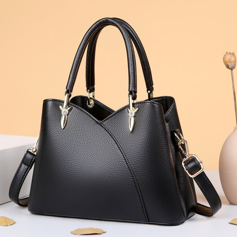 Glamorous Women's Soft Leather Mother Simple Bags