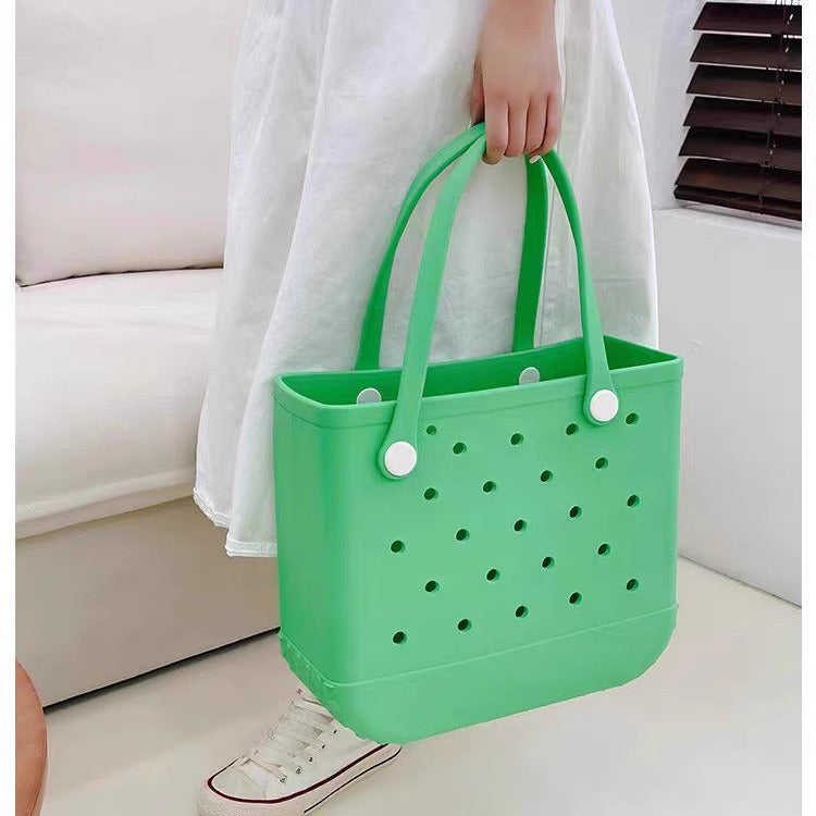 Women's Beach Printed Basket Hole Storage Bags