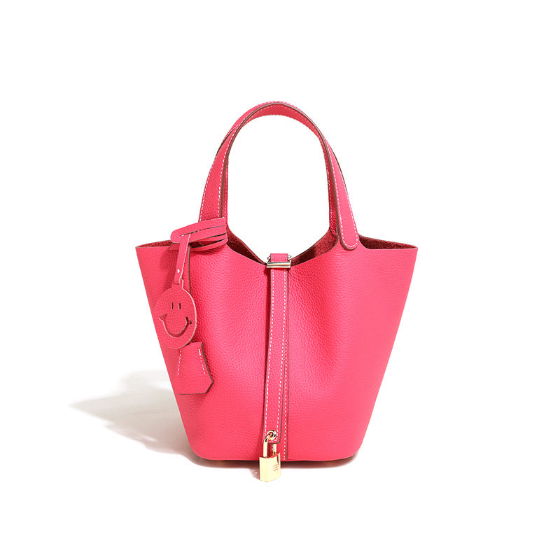 Women's Vegetable Basket Genuine Leather Niche Advanced Mother Handbags