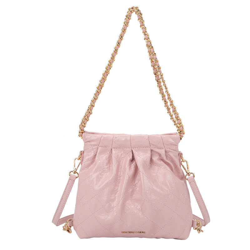 Women's Stray Niche Rhombus Garbage Chain Fashion Shoulder Bags