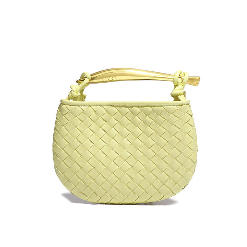 Women's Handmade Woven Fashion Leisure Mini Dumpling Crossbody Bags