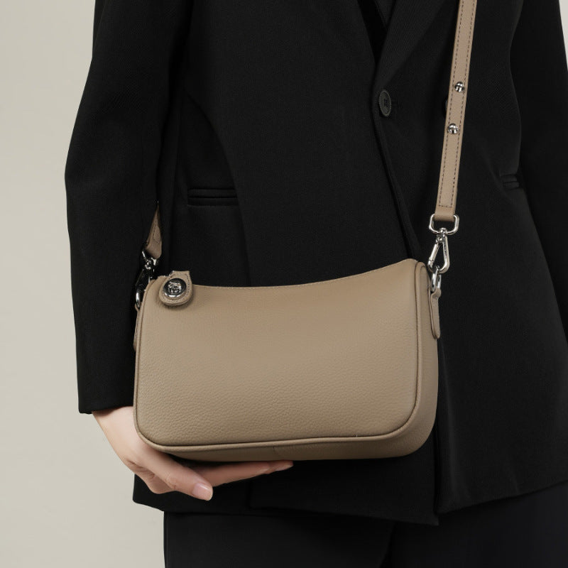 Women's Genuine Leather Soft Cattlehide Fashion Mahjong Crossbody Bags