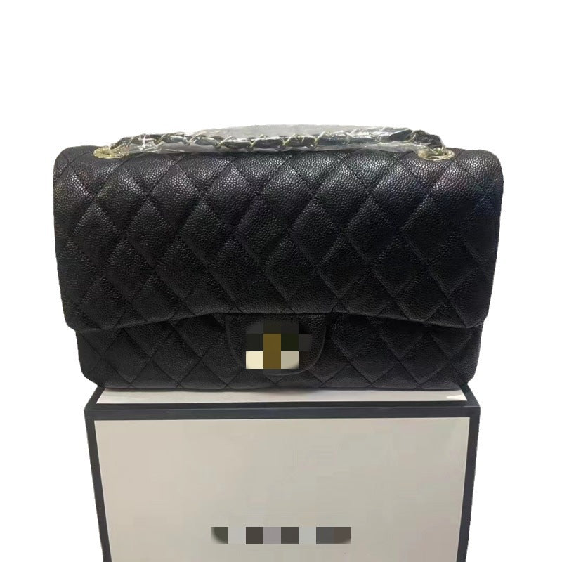 Women's High-grade Classic Style Caviar Rhombus Embroidered Crossbody Bags