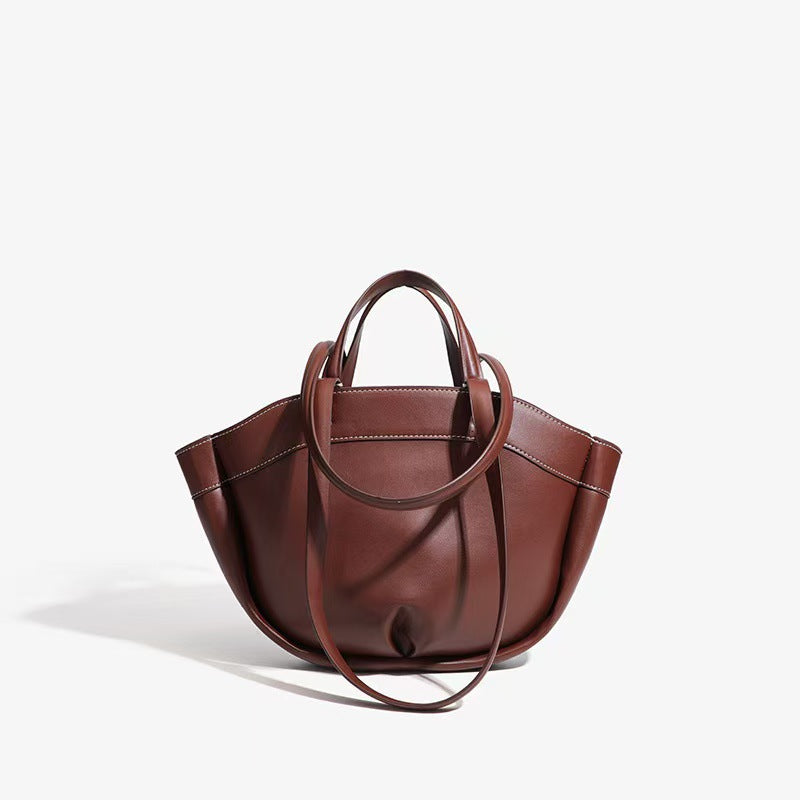 Home Portable Autumn Fashion Large Capacity Brown Shoulder Bags
