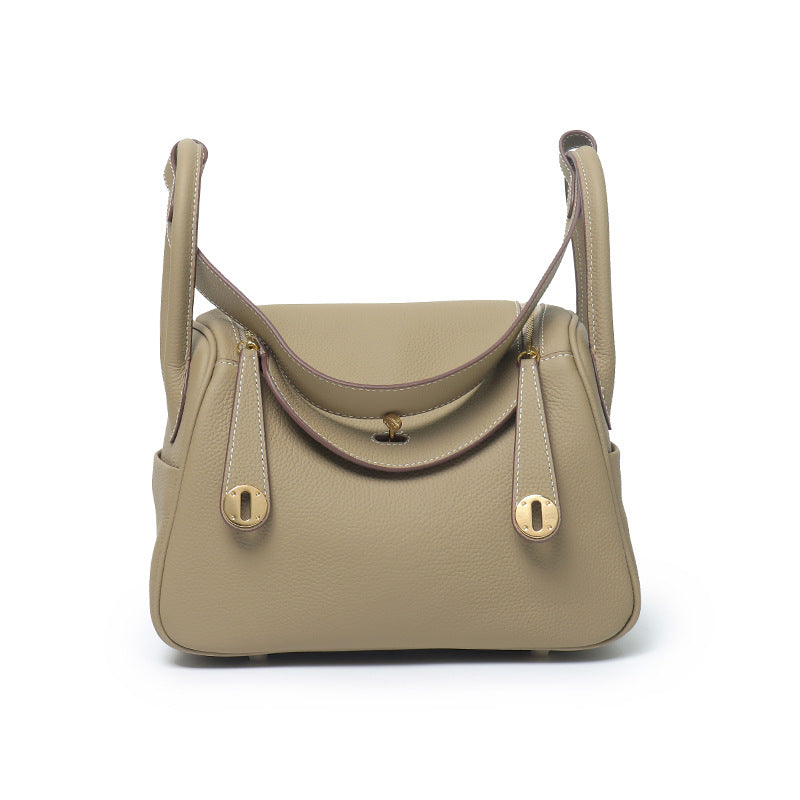 Layer Cowhide Lychee Pattern Lindy Doctor Genuine Leather Crossbody Bags