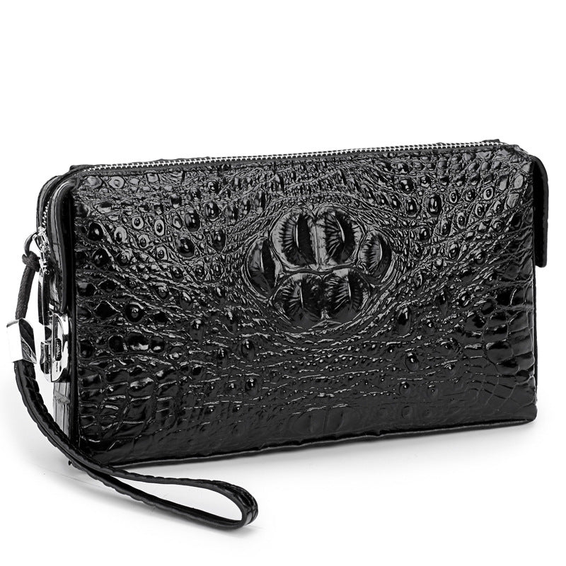 Men's Business Clutch Crocodile Pattern Large Capacity Men's Handbags