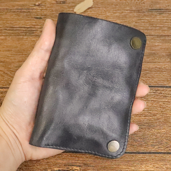 Hand-rub Color Top Layer Leather Distressed Men's Wallets