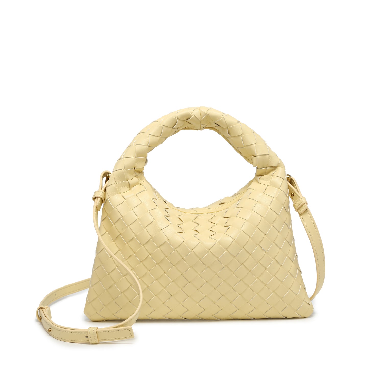 Women's High-grade Hand-woven Medium Croissant Underarm Handbags