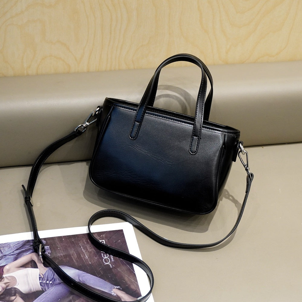 Women's Genuine Leather Vintage First Layer Vegetable Tanned Crossbody Bags