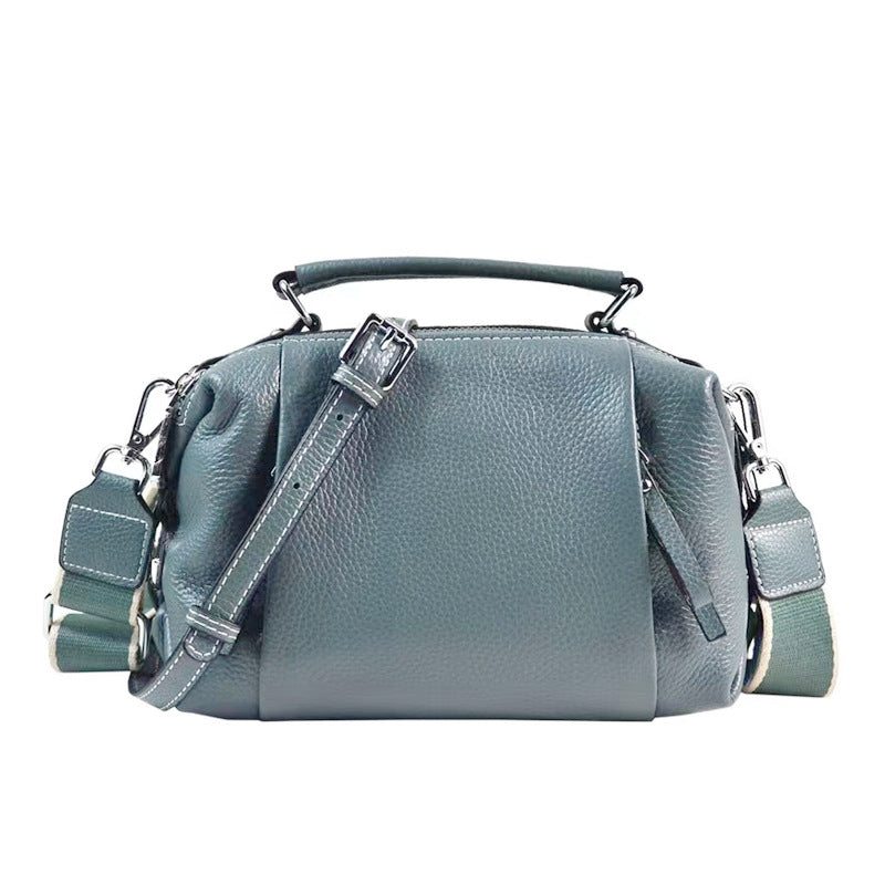 Women's Genuine Leather Large Capacity Boston Soft Crossbody Bags