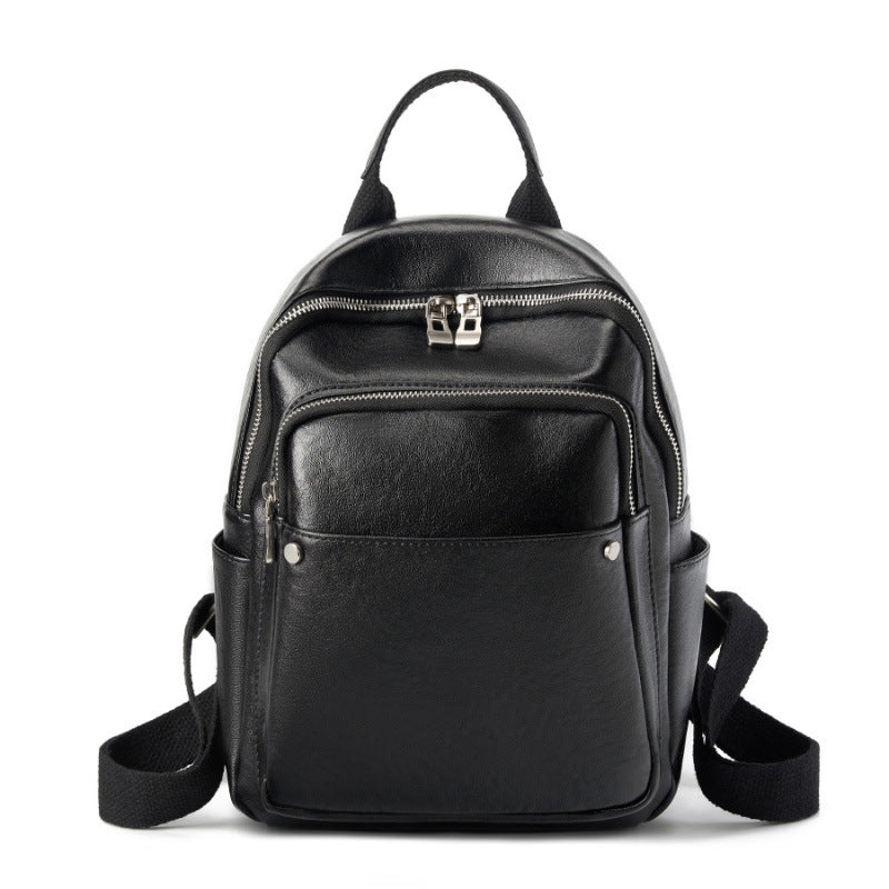 Women's High-grade Vegetable Tanned Leather Fashion Commuter Backpacks