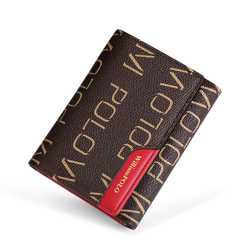 Women's Paul Short Cowhide First Layer Trifold Ladies Wallets