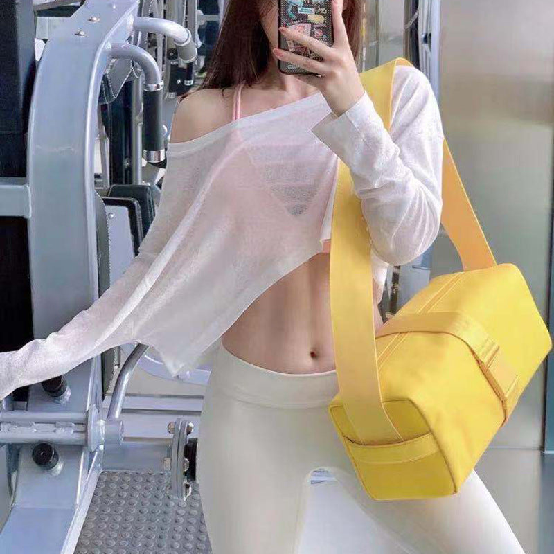 Women's Fitness Toast Fashionable Classic Box Yoga Shoulder Bags