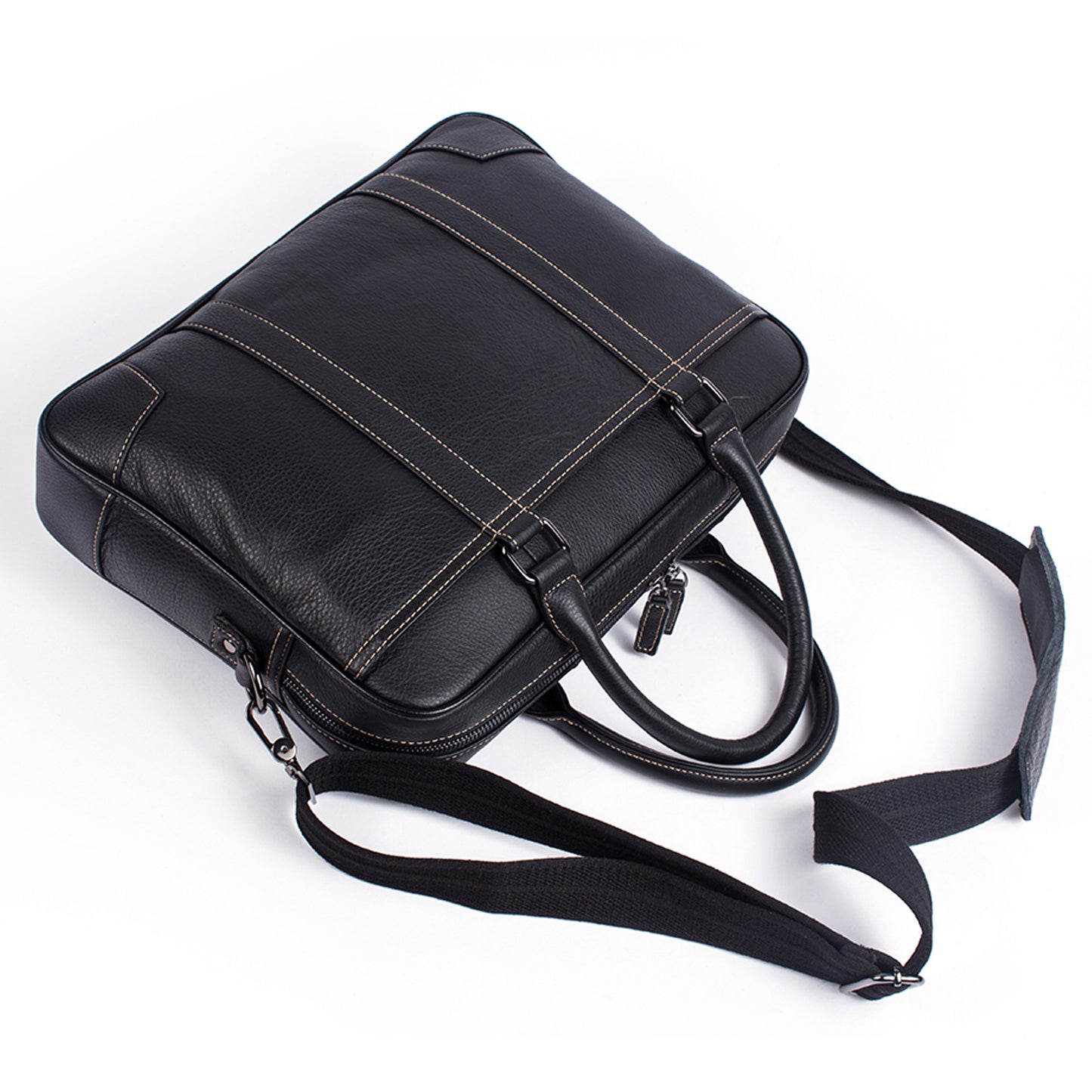 Men's Leather Large Capacity Inch Computer Business Men's Handbags