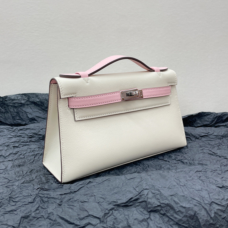 Handmade Wax Line Cowhide Mini Advanced Handbags