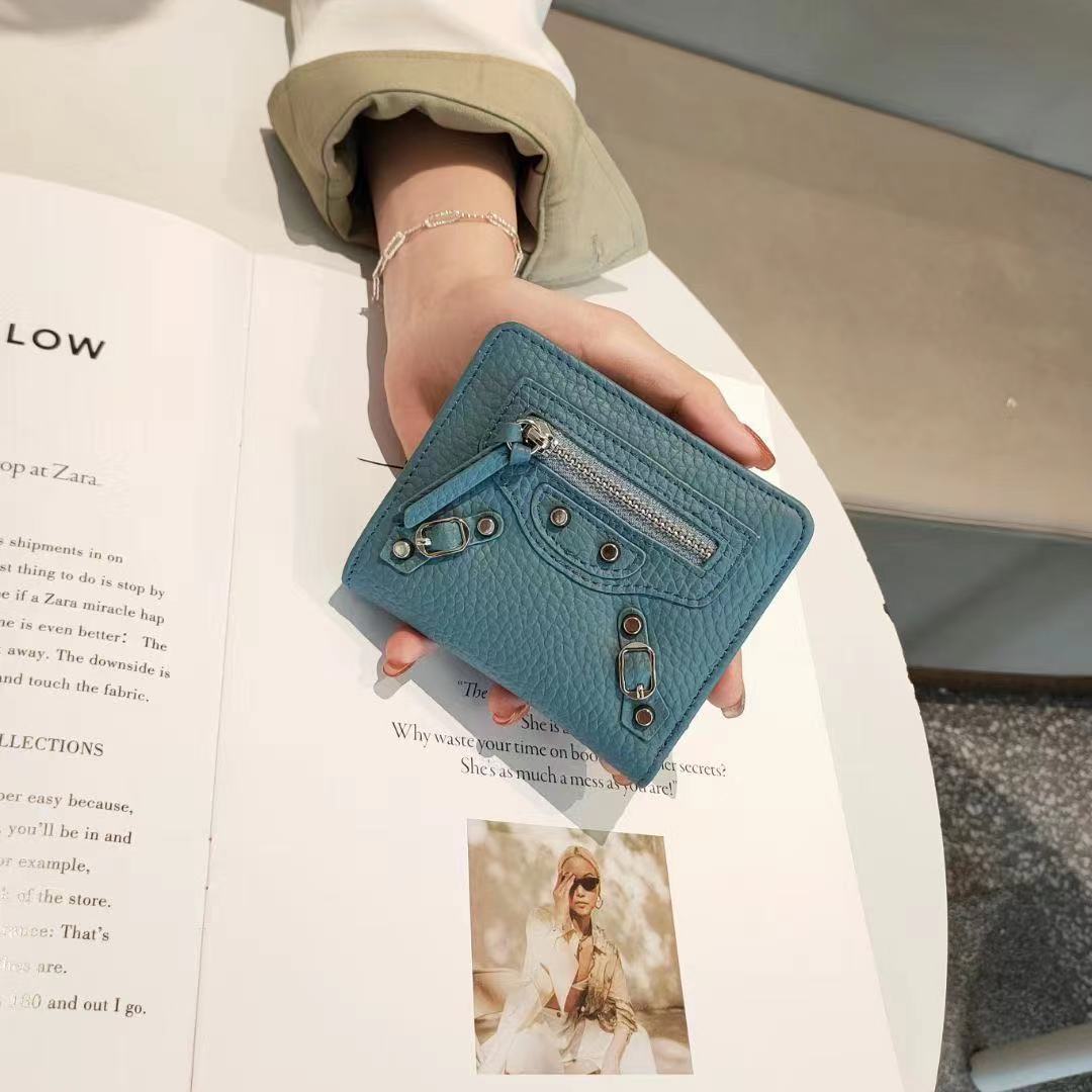Women's Trend Short Thin Soft Leather Clamp Ladies Wallets