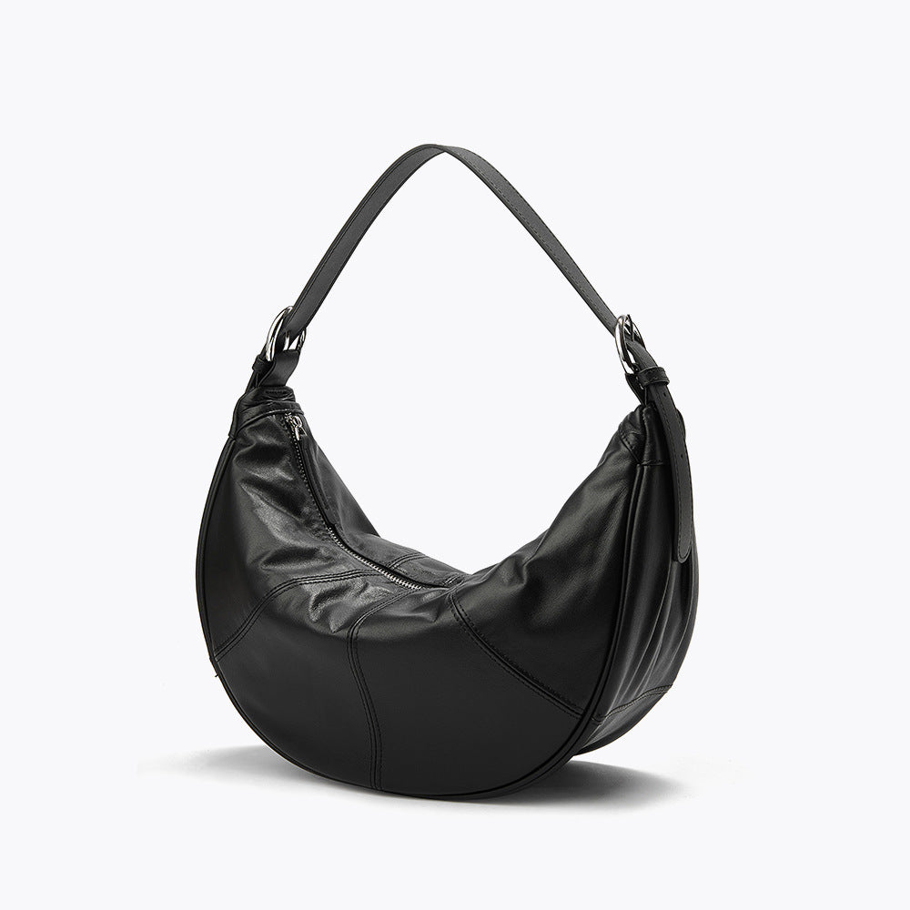 Fashion High-grade Soft Cloud Selenodont Large Capacity Genuine Bags