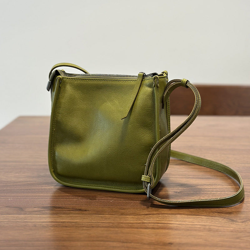 Genuine Leather Design Commute Minimalist Retro Crossbody Bags