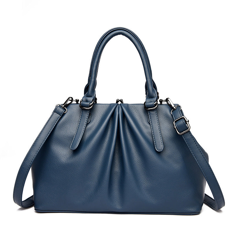Women's Slouchy Elegant Female Clip Mouth Handbags