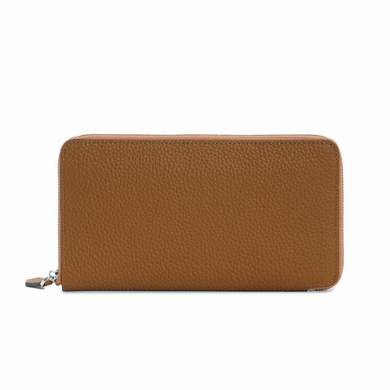 Women's Genuine Leather Long Thin Cowhide Billfold Ladies Wallets
