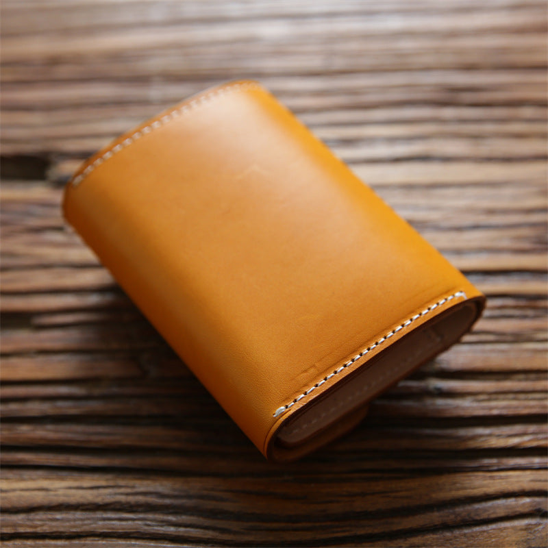 Men's Retro Italy Short Genuine Leather First Men's Wallets