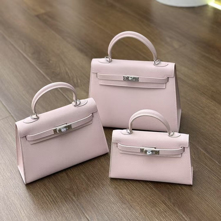 Women's Print Cowhide Kelly Dream Pink Purple Shoulder Bags
